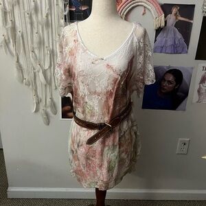 Y2K Floral Lace Blouse